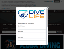 Tablet Screenshot of divelife.co.uk